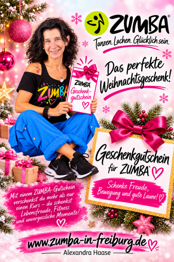 Festlicher Zumba Geschenkgutschein 600